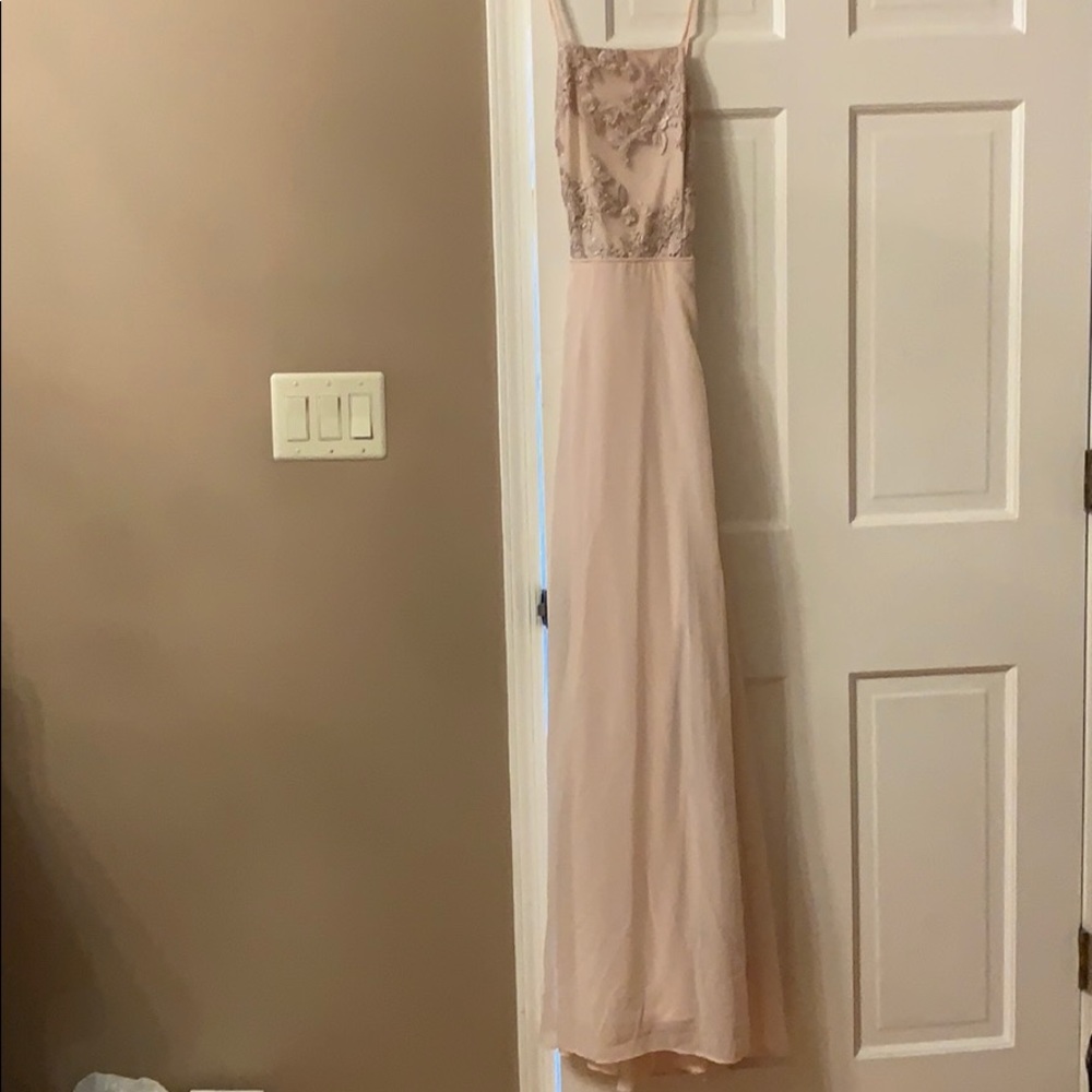 Blush pink maxi dress